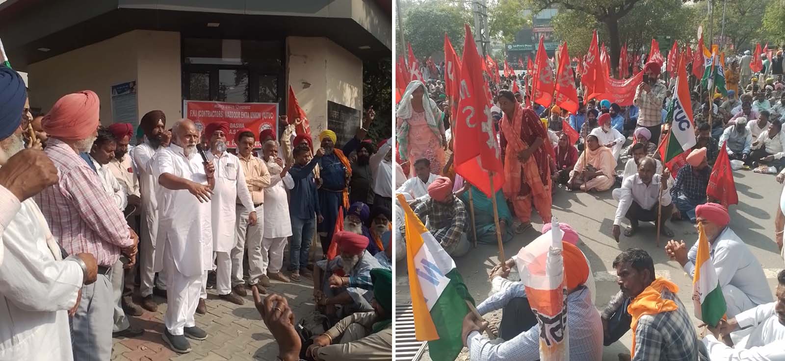 ਵੱਖ ਵੱਖ ਜੱਥੇਬੰਦੀਆਂ ਨੇ ਘੇਰਿਆ ਕਿਰਤ ਵਿਭਾਗ ਦਾ ਮੁੱਖ ਦਫਤਰ ਪੰਜਾਬ ਭਰ ਦੇ ਮਜ਼ਦੂਰਾਂ, ਮੁਲਾਜਮਾਂ, ਠੇਕਾ, ਆਉਟ ਸੋਰਸ ਵਰਕਰਾਂ ਨੇ ਦਿੱਤਾ ਧਰਨਾ